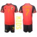 Cheap Belgium Kevin De Bruyne #7 Home Football Kit Children World Cup 2022 Short Sleeve (+ pants)